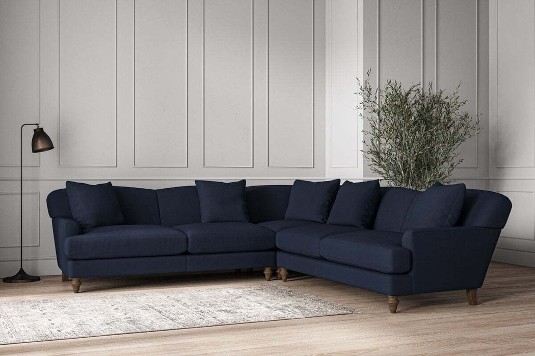 Deni Large Corner Sofa - Brera Linen Indigo