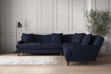 Deni Large Corner Sofa - Brera Linen Indigo