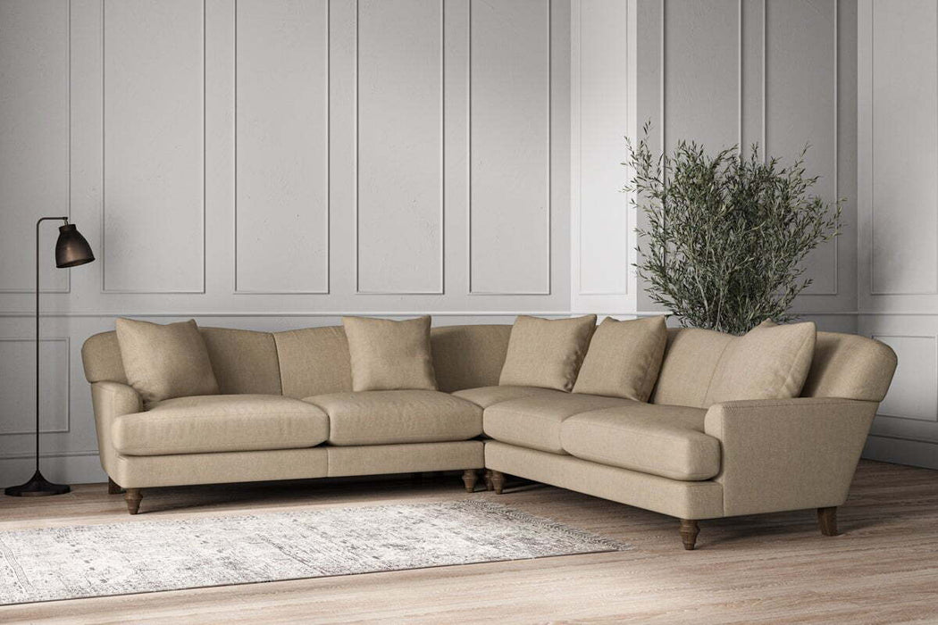 Deni Large Corner Sofa - Brera Linen Pebble
