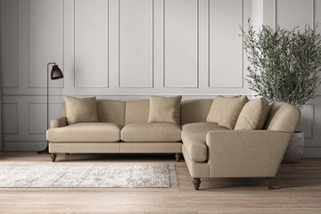 Deni Large Corner Sofa - Brera Linen Pebble