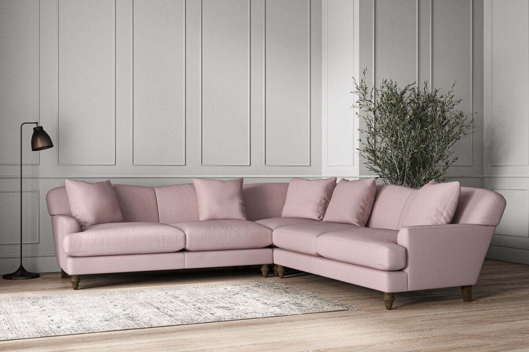 Deni Large Corner Sofa - Recycled Cotton Lavender