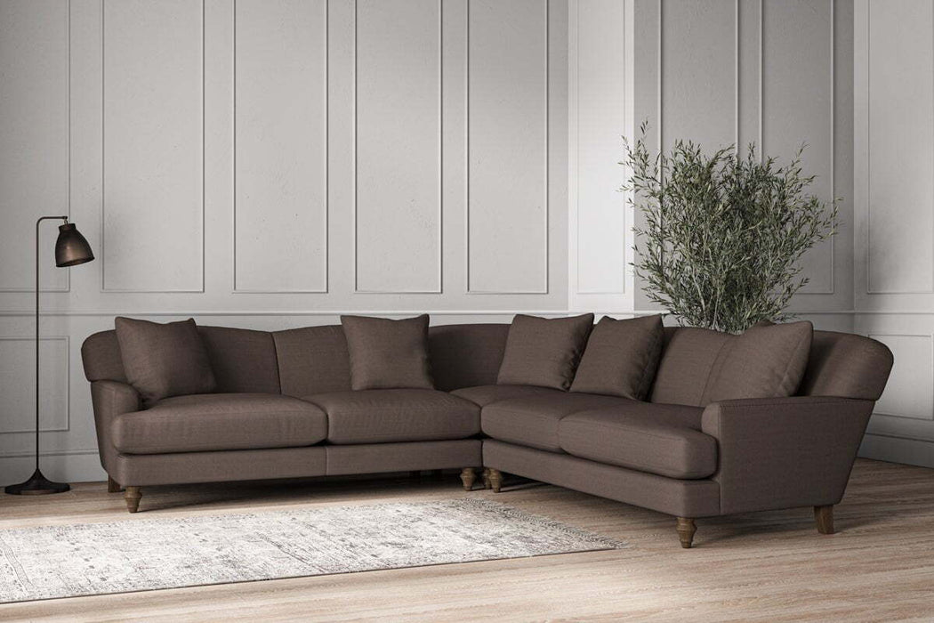 Deni Large Corner Sofa - Recycled Cotton Mocha