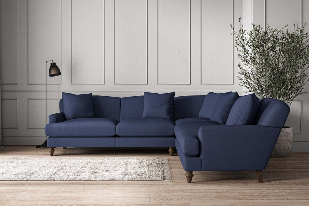 Deni Large Corner Sofa - Recycled Cotton Navy
