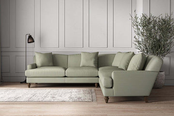 Deni Large Corner Sofa - Recycled Cotton Seaspray