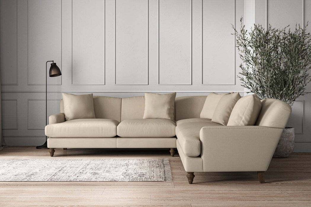 Deni Large Corner Sofa - Recycled Cotton Stone