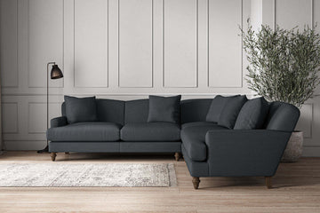Deni Large Corner Sofa - Recycled Cotton Thunder