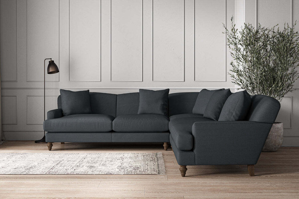 Deni Large Corner Sofa - Recycled Cotton Thunder