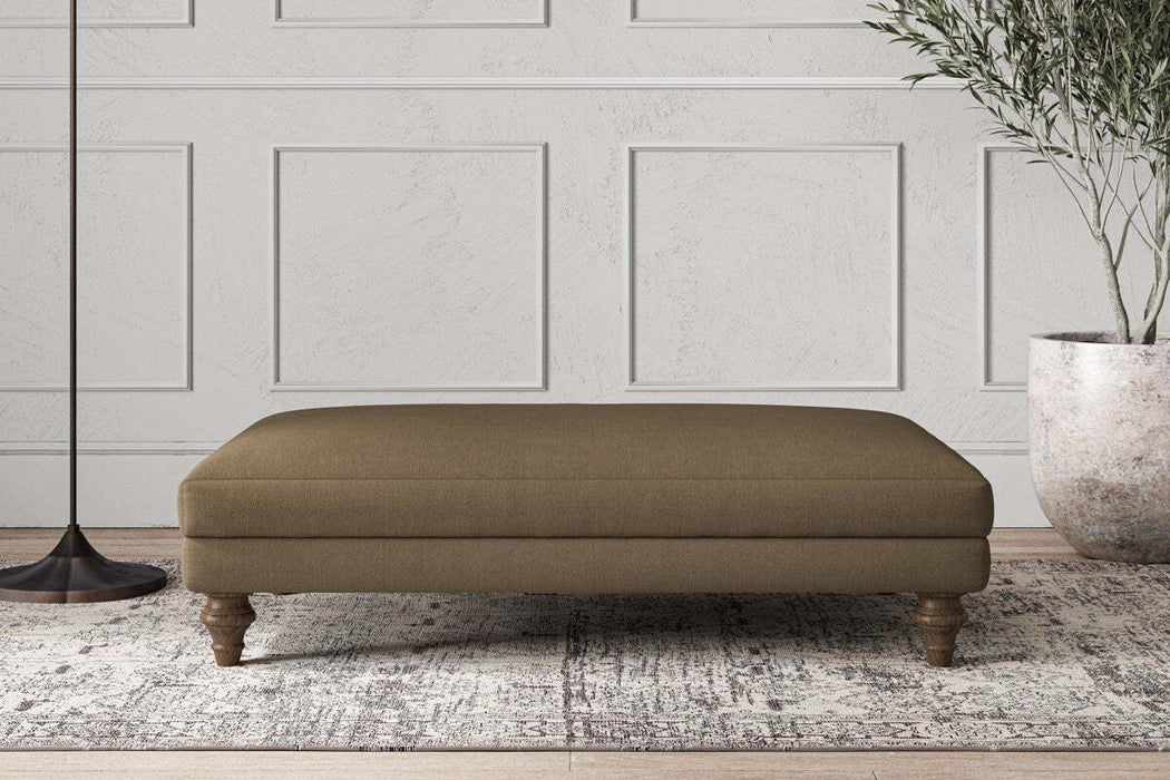 Deni Large Footstool - Brera Linen Chestnut