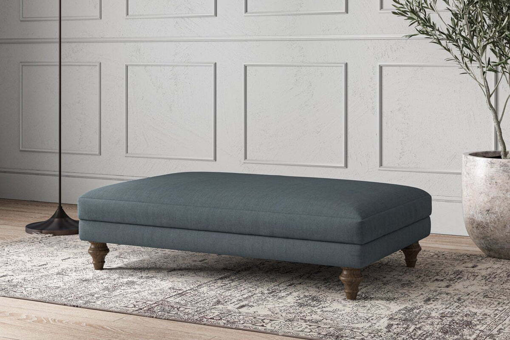 Deni Large Footstool - Brera Linen Dusk