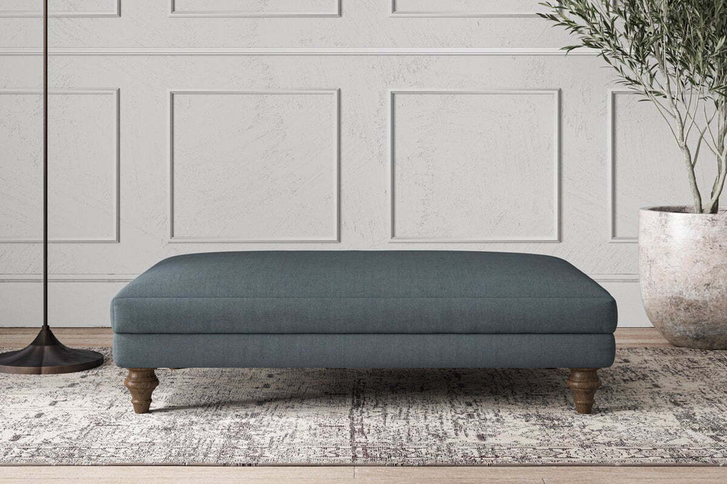 Deni Large Footstool - Brera Linen Dusk