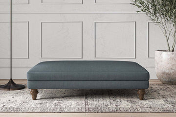 Deni Large Footstool - Brera Linen Dusk