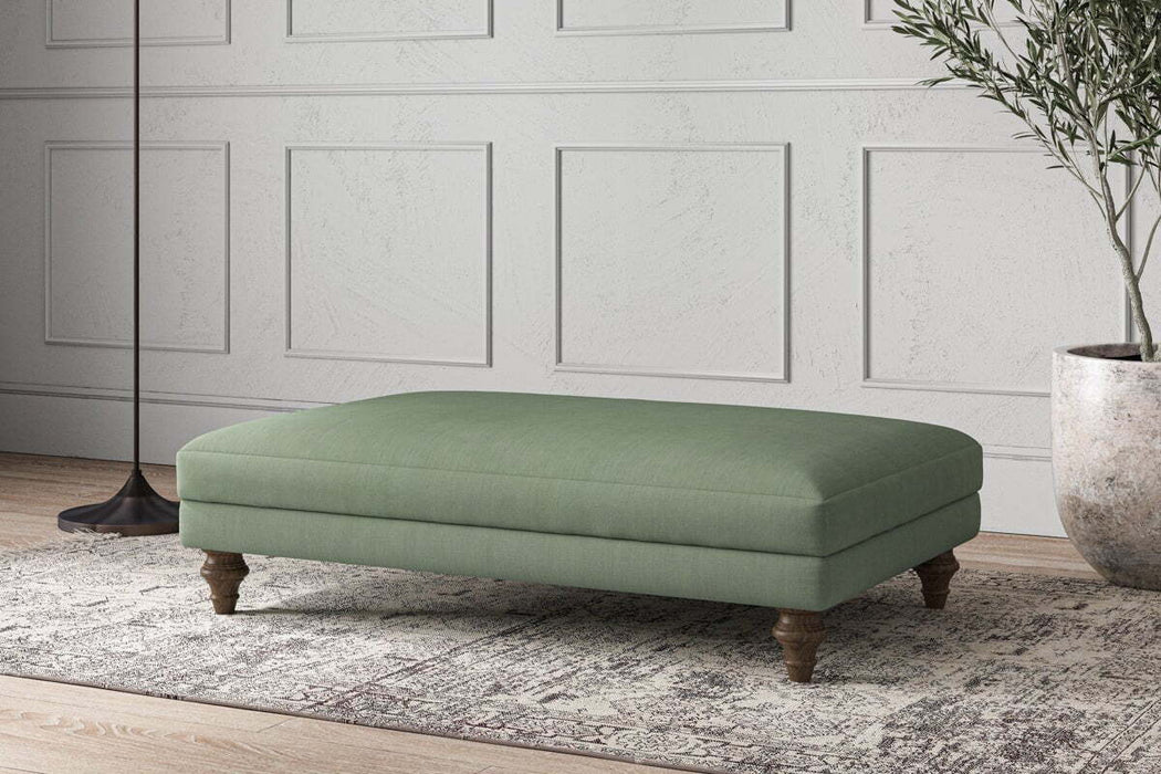 Deni Large Footstool - Brera Linen Jade