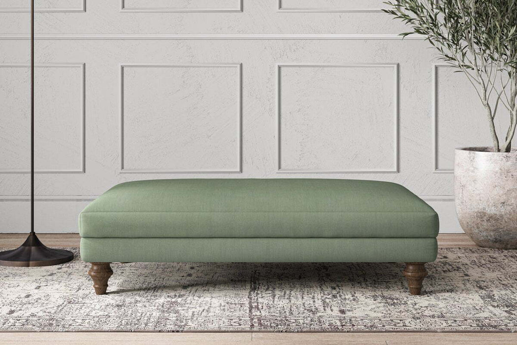 Deni Large Footstool - Brera Linen Jade
