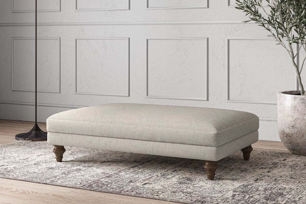 Deni Large Footstool Brera Linen Natural