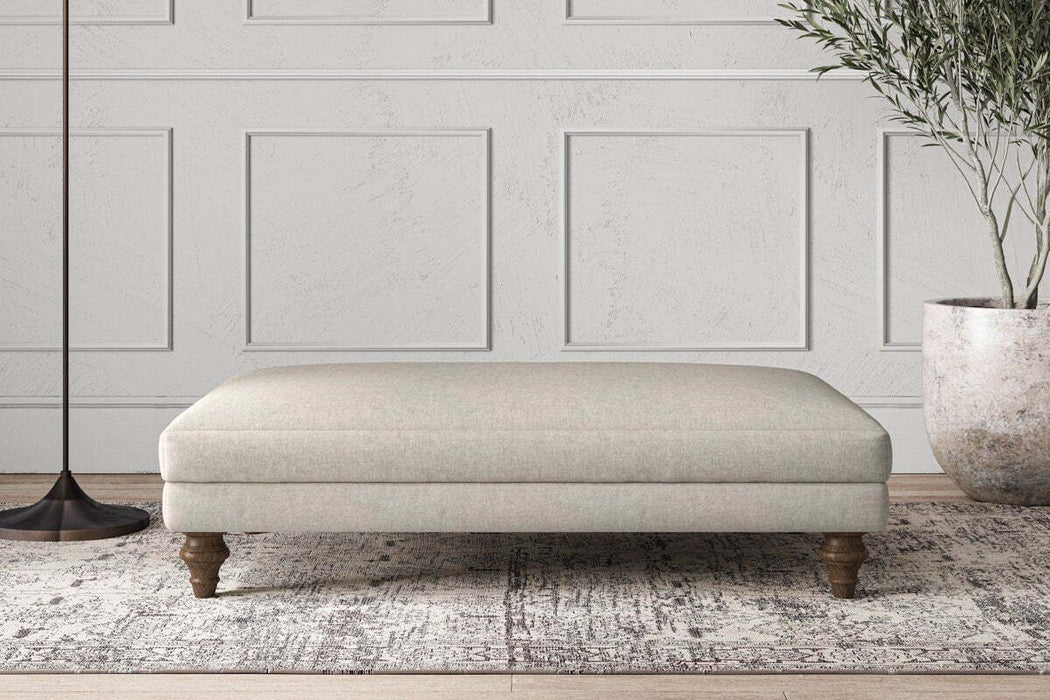 Deni Large Footstool Brera Linen Natural