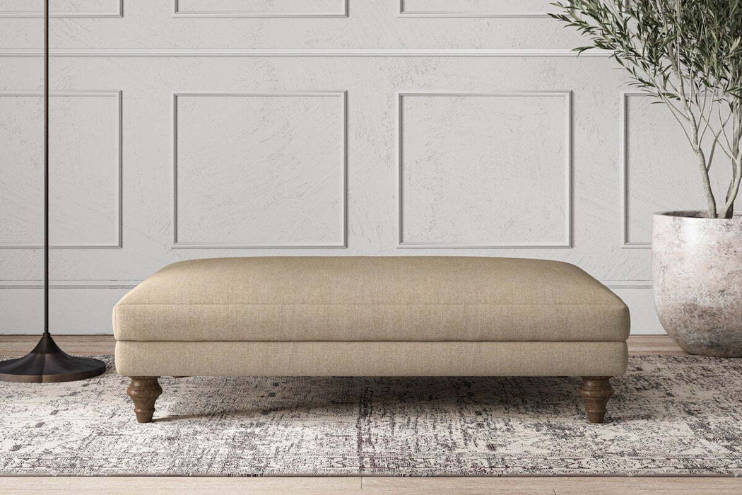 Deni Large Footstool - Brera Linen Pebble