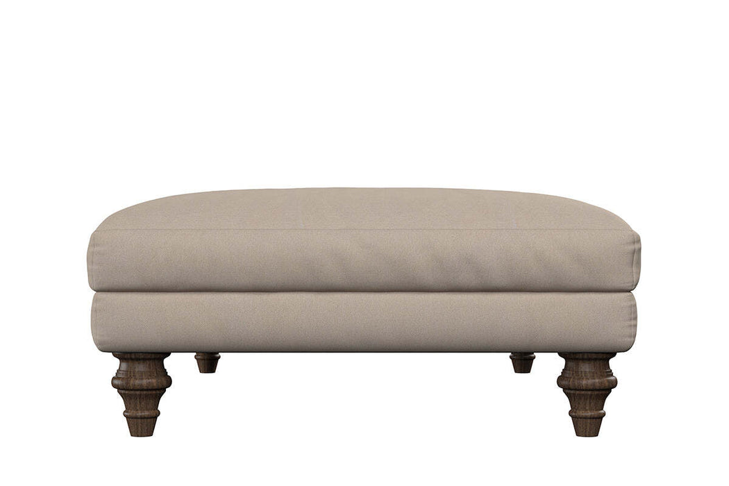 Deni Large Footstool - Recycled Cotton Airforce