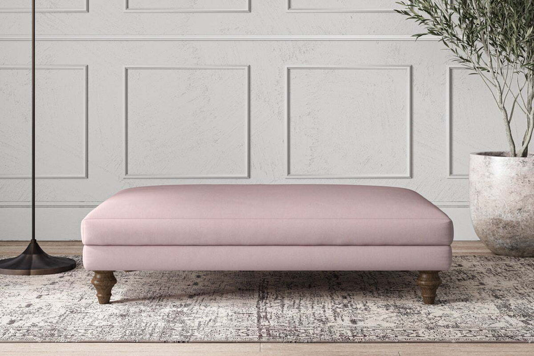Deni Large Footstool - Recycled Cotton Lavender