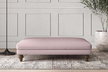 Deni Large Footstool - Recycled Cotton Lavender