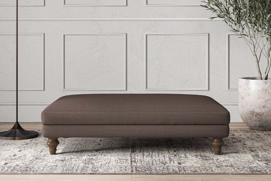 Deni Large Footstool - Recycled Cotton Mocha