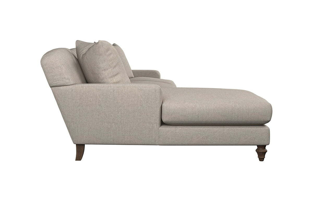 Deni Large Left Hand Chaise Sofa - Brera Linen Chestnut