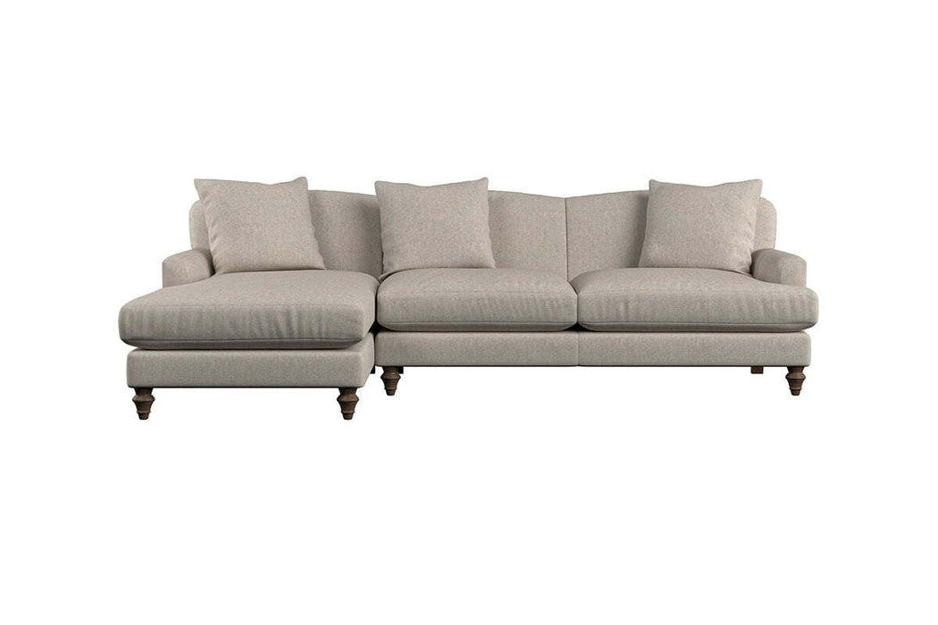 Deni Large Left Hand Chaise Sofa - Brera Linen Sage