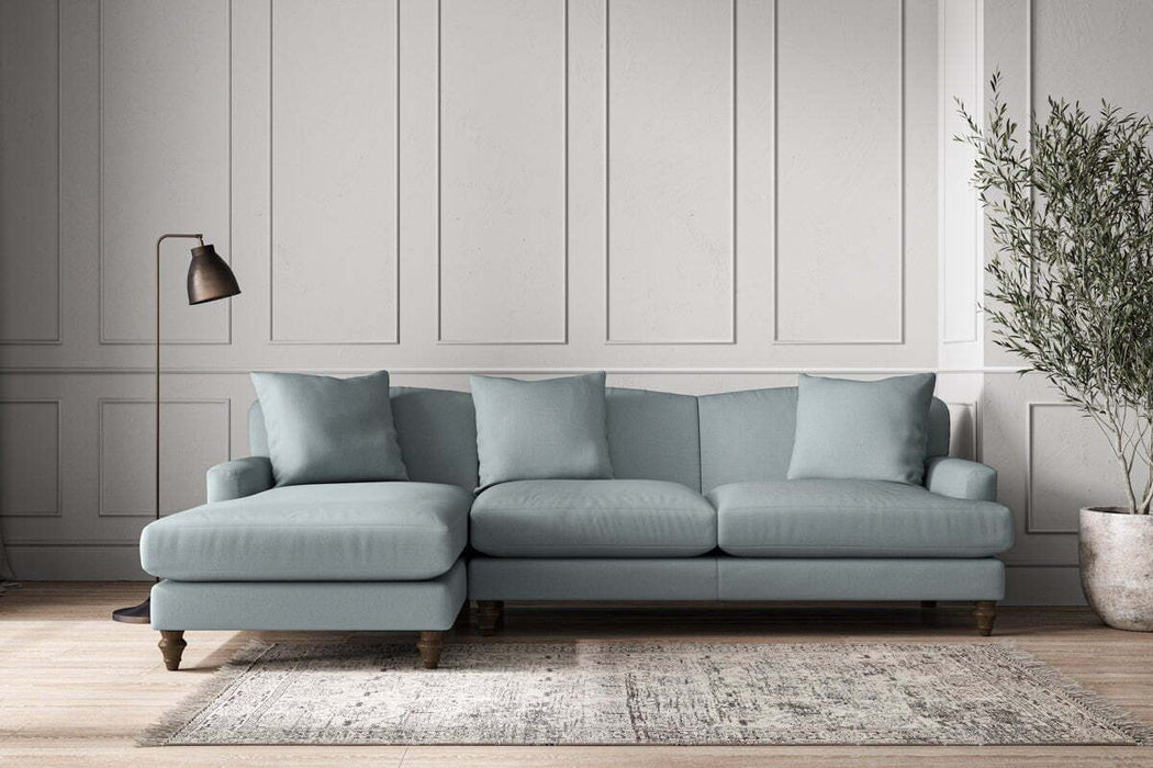 Deni Large Left Hand Chaise Sofa - Recycled Cotton Horizon