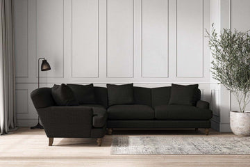 Deni Large Left Hand Corner Sofa - Brera Linen Charcoal