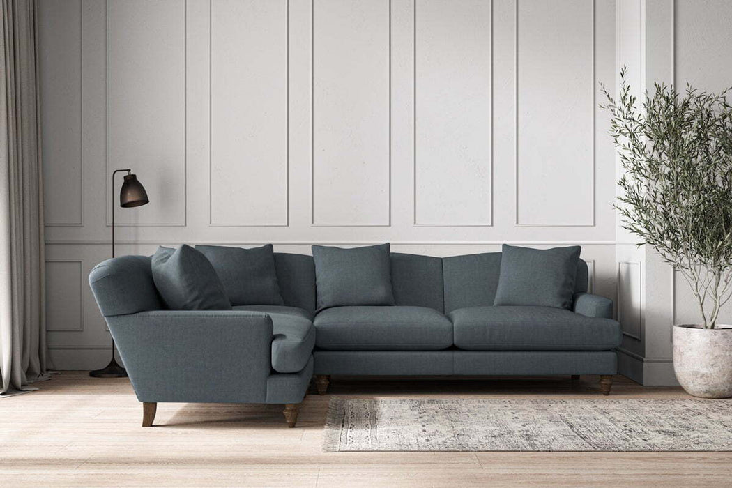 Deni Large Left Hand Corner Sofa - Brera Linen Dusk