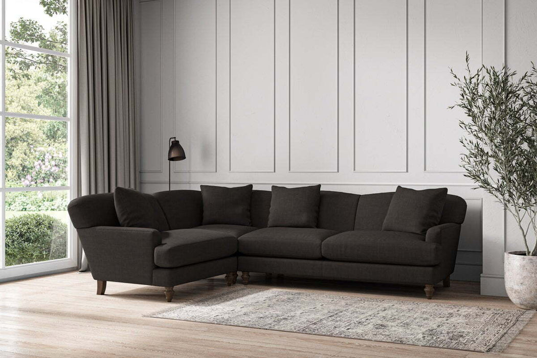 Deni Large Left Hand Corner Sofa - Brera Linen Espresso