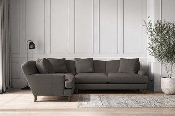 Deni Large Left Hand Corner Sofa - Brera Linen Granite
