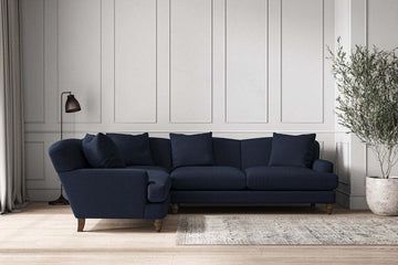 Deni Large Left Hand Corner Sofa - Brera Linen Indigo