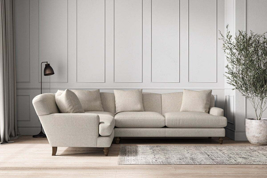 Deni Large Left Hand Corner Sofa Brera Linen Natural