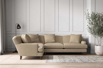 Deni Large Left Hand Corner Sofa - Brera Linen Pebble