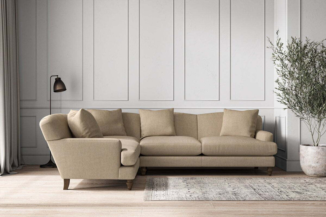 Deni Large Left Hand Corner Sofa - Brera Linen Pebble