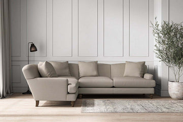 Deni Large Left Hand Corner Sofa - Recycled Cotton Flax
