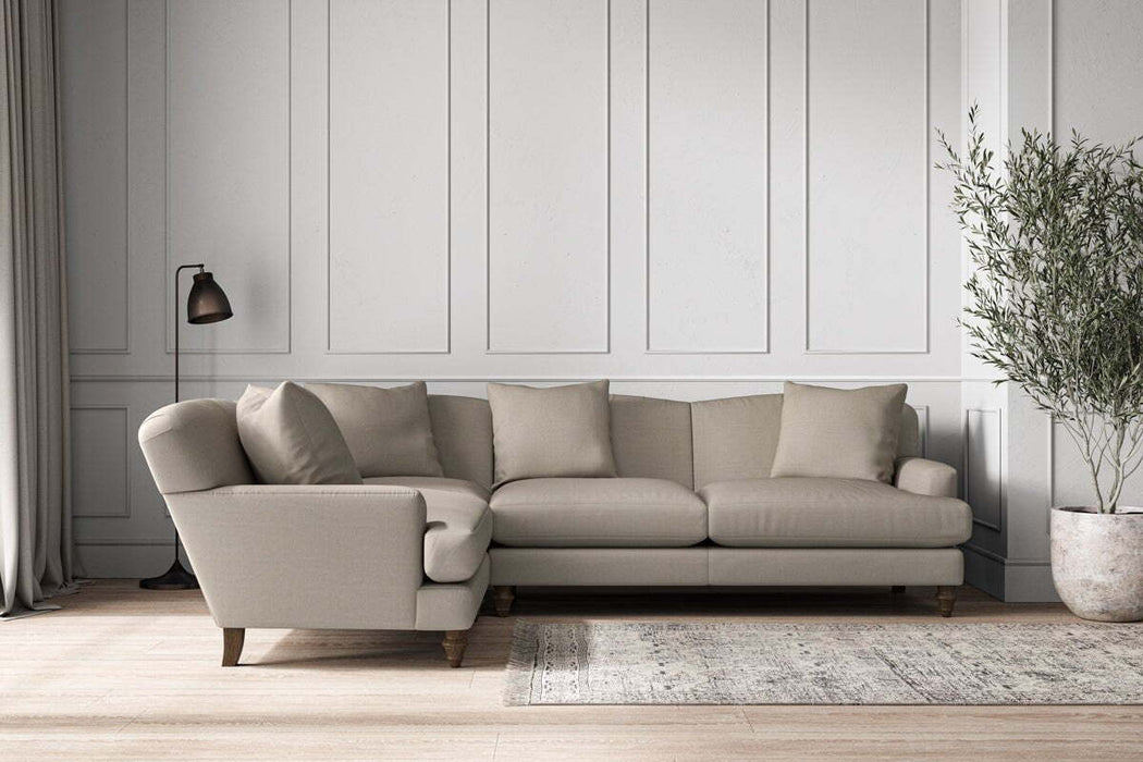 Deni Large Left Hand Corner Sofa - Recycled Cotton Flax
