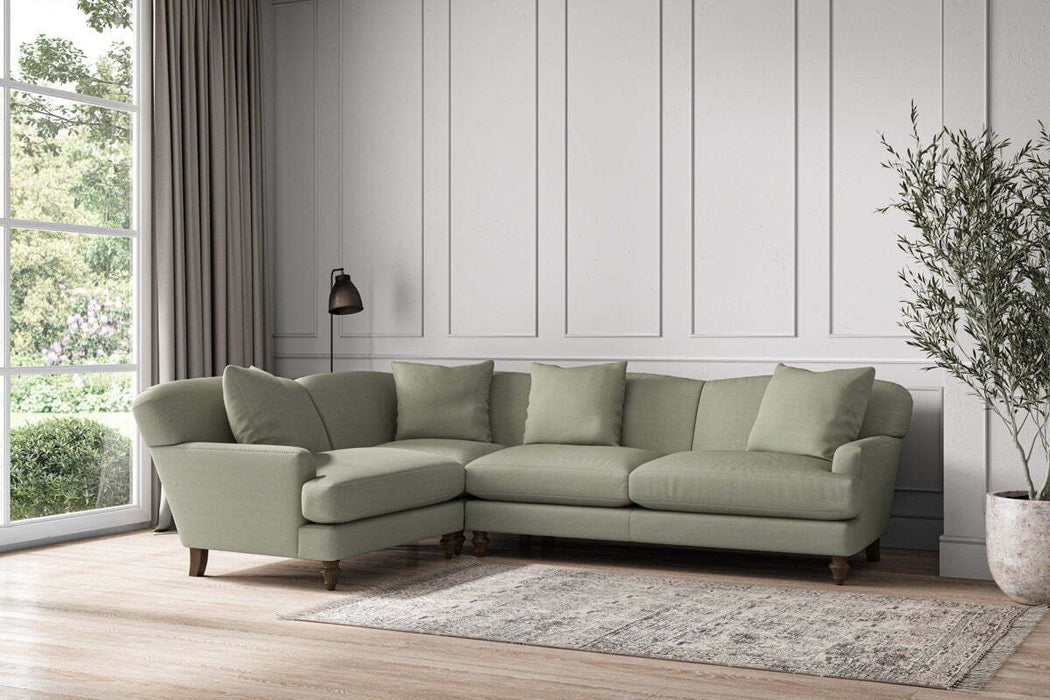 Deni Large Left Hand Corner Sofa - Recycled Cotton Seaspray