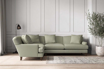 Deni Large Left Hand Corner Sofa - Recycled Cotton Seaspray