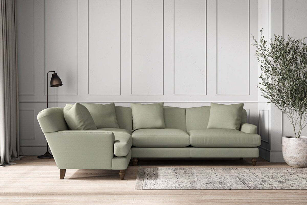 Deni Large Left Hand Corner Sofa - Recycled Cotton Seaspray