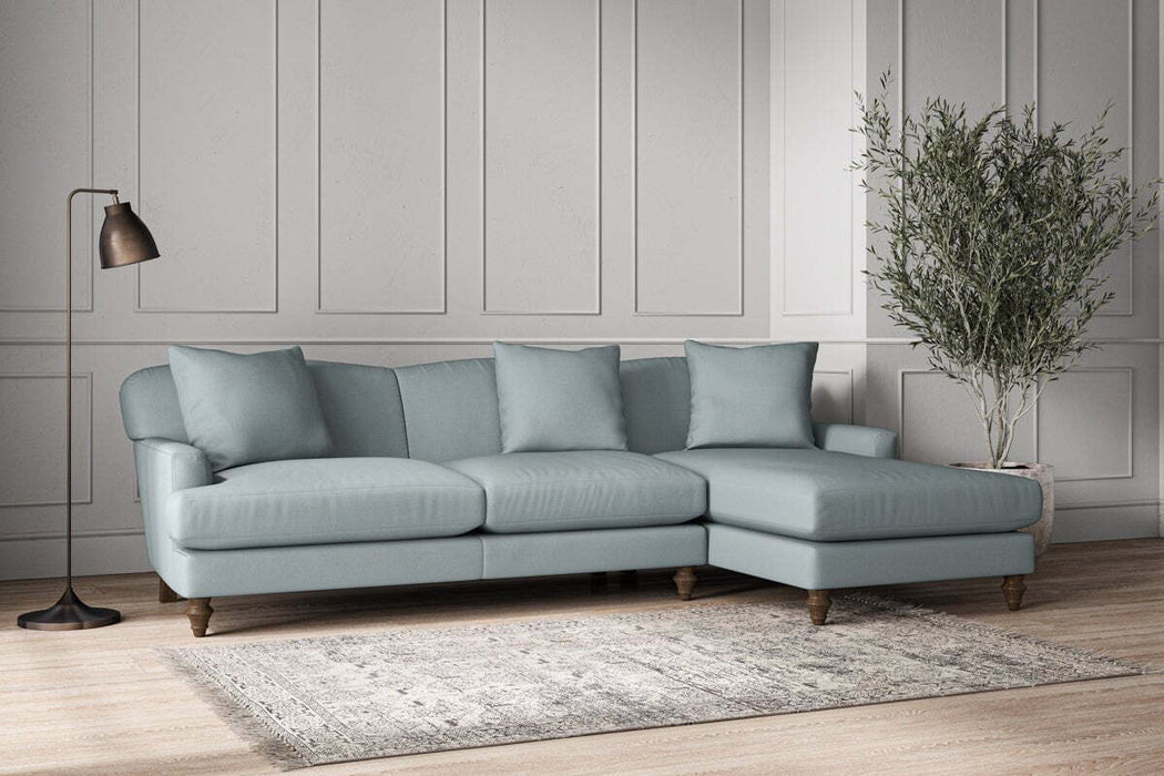 Deni Large Right Hand Chaise Sofa - Recycled Cotton Horizon