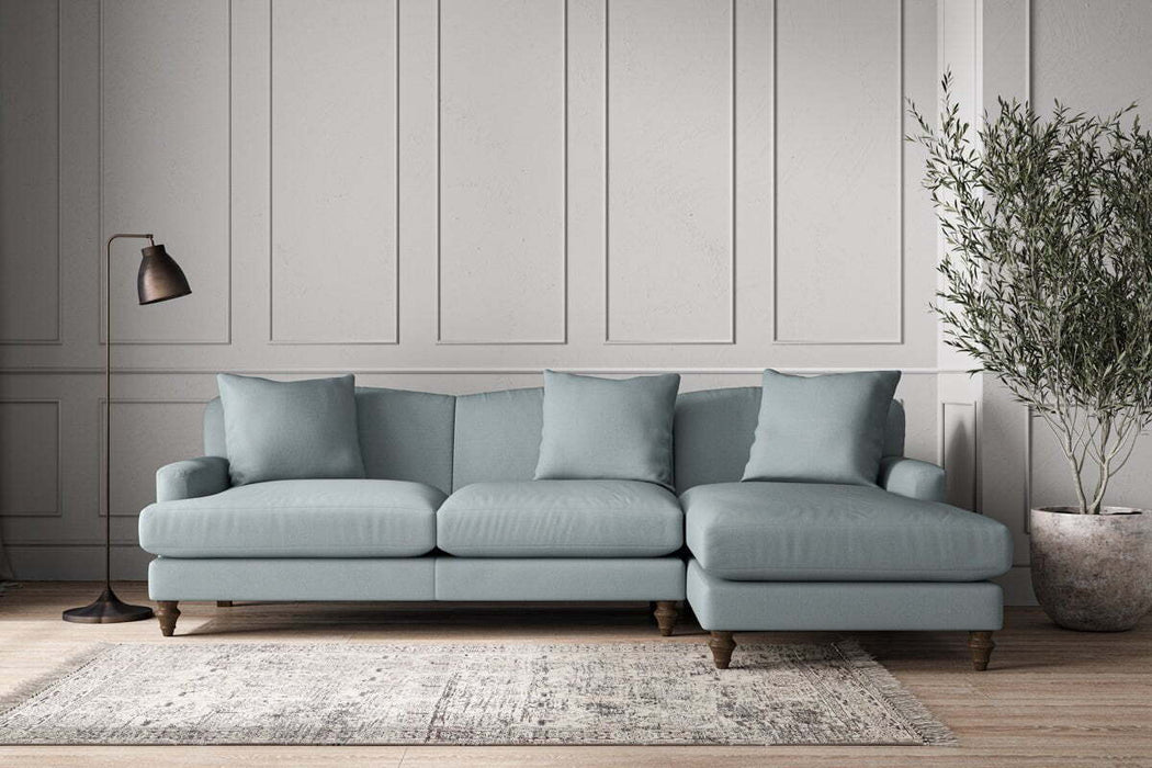 Deni Large Right Hand Chaise Sofa - Recycled Cotton Horizon