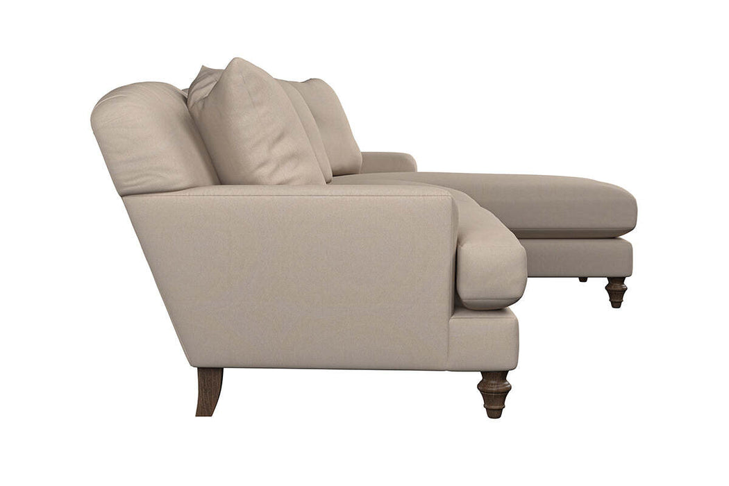 Deni Large Right Hand Chaise Sofa - Recycled Cotton Lavender