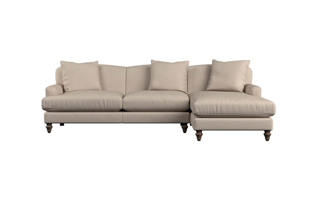 Deni Large Right Hand Chaise Sofa - Recycled Cotton Navy