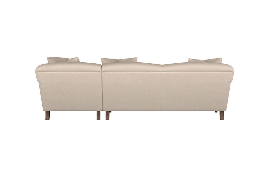 Deni Large Right Hand Chaise Sofa - Recycled Cotton Seaspray