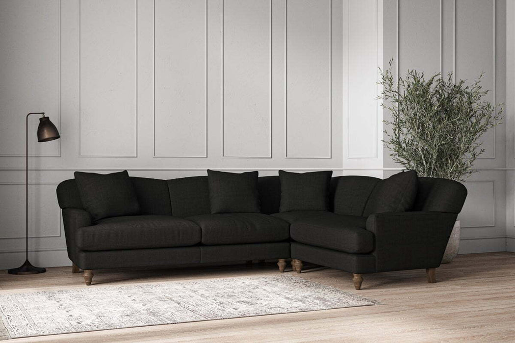 Deni Large Right Hand Corner Sofa - Brera Linen Charcoal