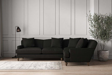Deni Large Right Hand Corner Sofa - Brera Linen Charcoal