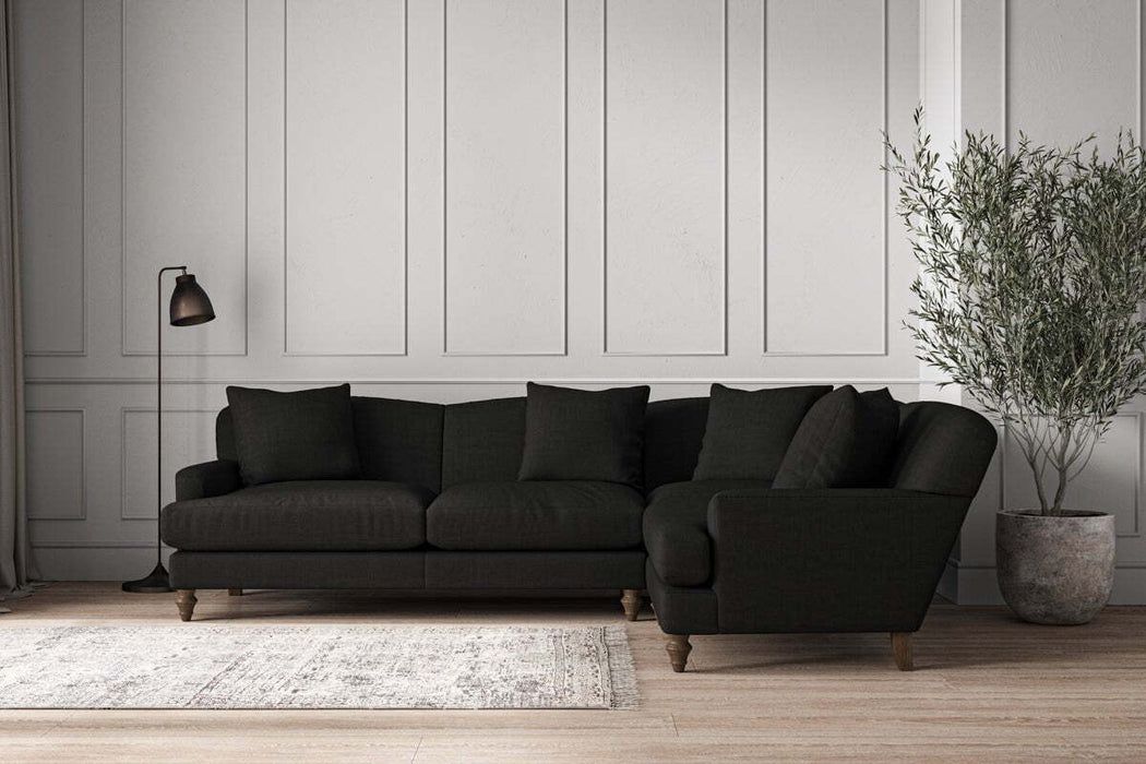 Deni Large Right Hand Corner Sofa - Brera Linen Charcoal