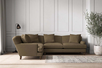 Deni Large Right Hand Corner Sofa - Brera Linen Chestnut