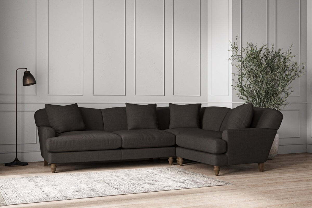 Deni Large Right Hand Corner Sofa - Brera Linen Espresso